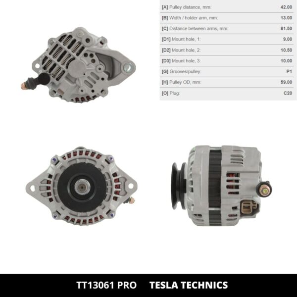 TT13061 PRO, Alternador, 12V, 100A