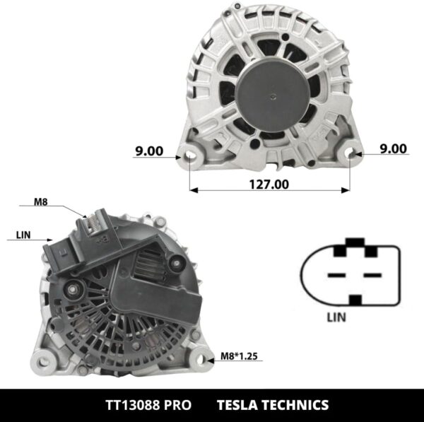 TT13088 PRO, Alternador, 12V, 180A