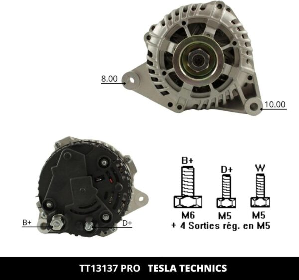 TT13137 PRO, Alternador, 12V, 80A