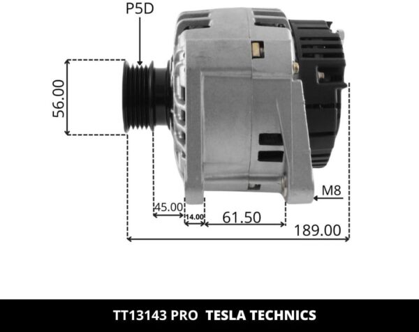 TT1314320PRO_2.jpg TT13143 PRO, Alternador, 12V, 120A