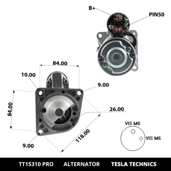 TT15310 PRO, Motor de arranque, 12V, 1.7KW