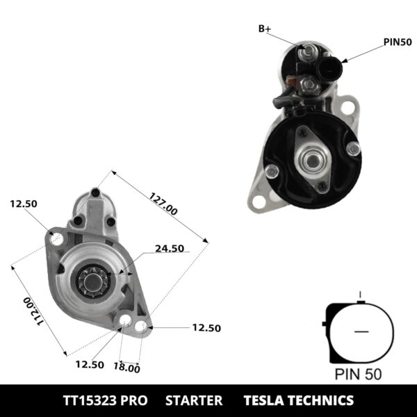 TT15323 PRO, Motor de arranque, 12V, 2KW