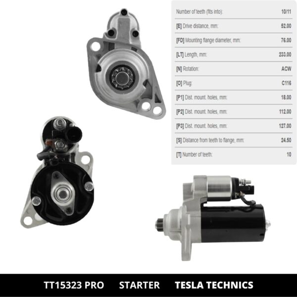 TT15323 PRO, Motor de arranque, 12V, 2KW