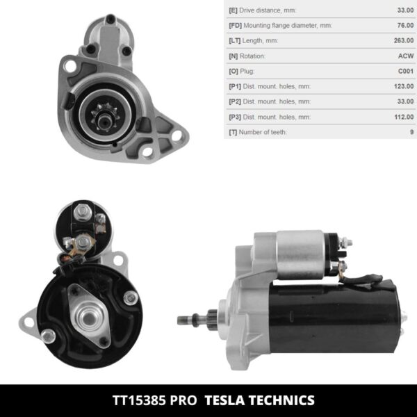 TT15385 PRO, Motor de arranque, 12V, 1.7KW