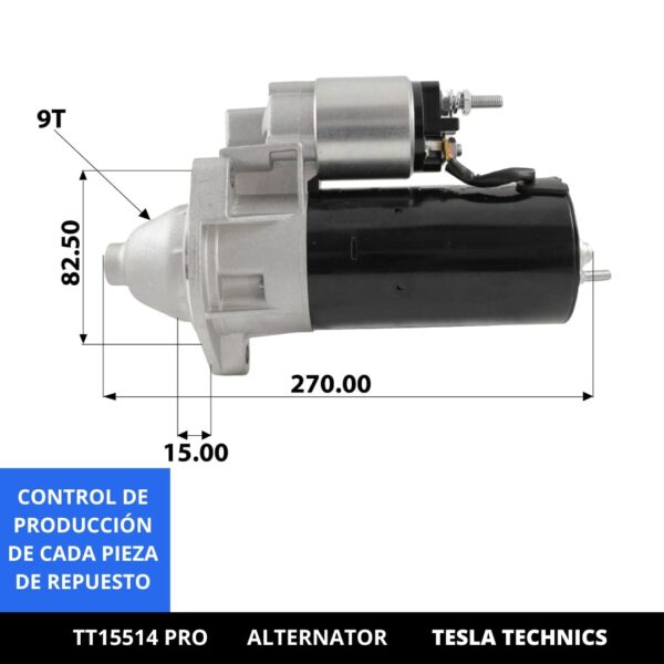 TT15514 PRO, Motor de arranque, 12V, 1.7KW