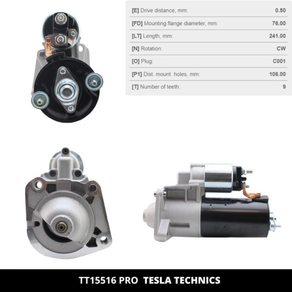 TT15516 PRO, Motor de arranque, 12V, 1.4KW
