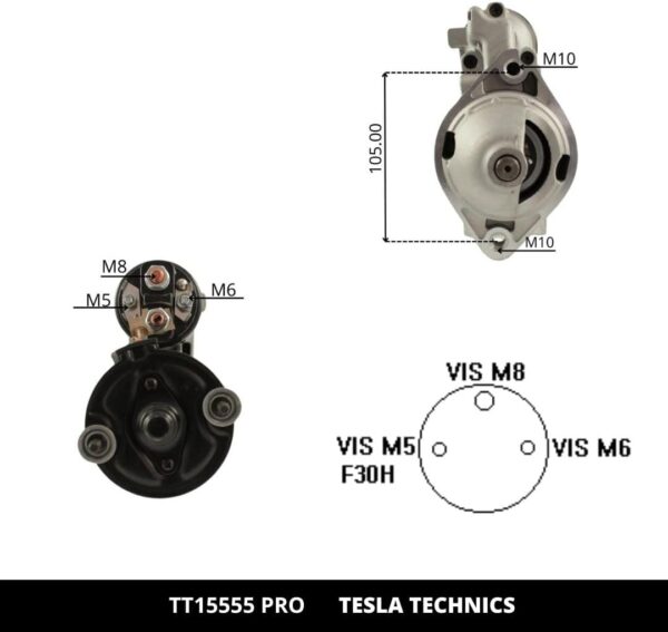TT1555520PRO_3.jpg TT15555 PRO, Motor de arranque, 12V, 1.7KW