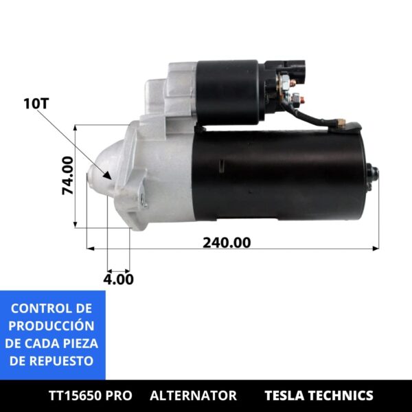 TT1565020PRO_2.jpg TT15650 PRO, Motor de arranque, 12V, 2KW
