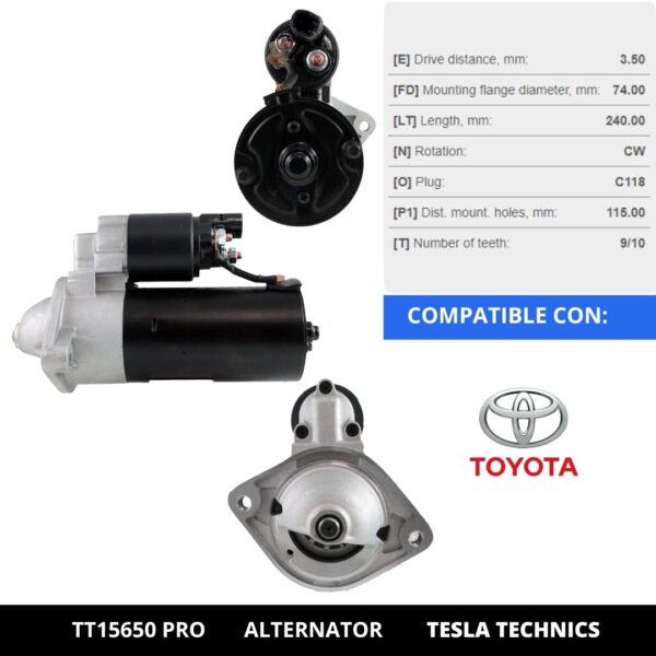 TT1565020PRO_4.jpg TT15650 PRO, Motor de arranque, 12V, 2KW