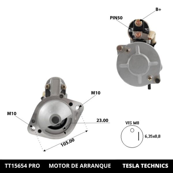 TT1565420PRO_3.jpg TT15654 PRO, Motor de arranque, 12V, 2.2KW