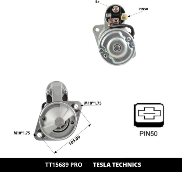 TT15689 PRO, Motor de arranque, 12V, 1.7KW