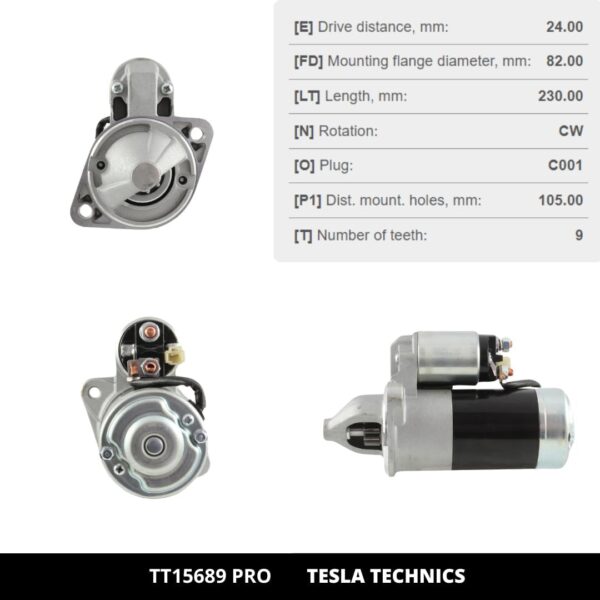 TT15689 PRO, Motor de arranque, 12V, 1.7KW