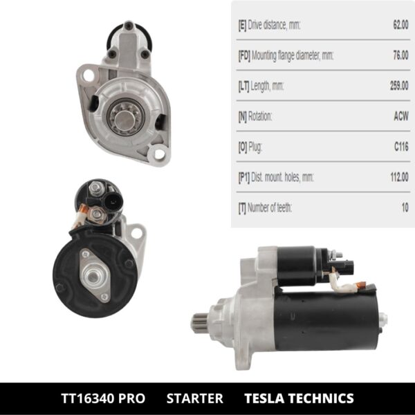 TT16340 PRO, Motor de arranque, 12V, 2.2KW