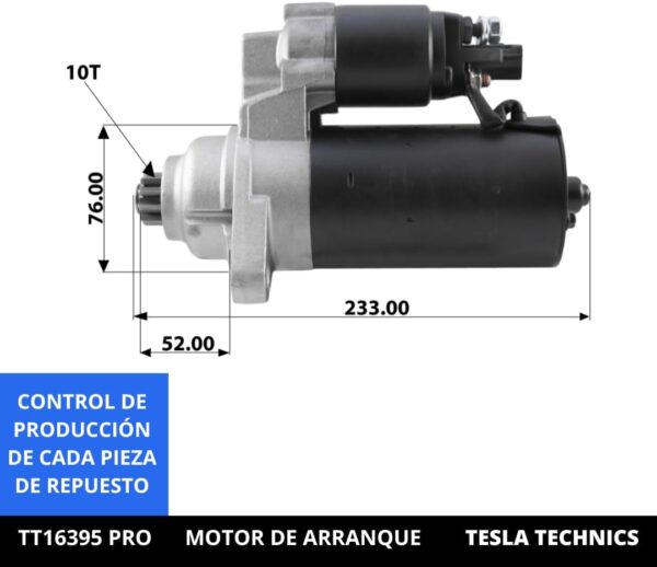 TT16395 PRO, Motor de arranque, 12V, 1.7KW