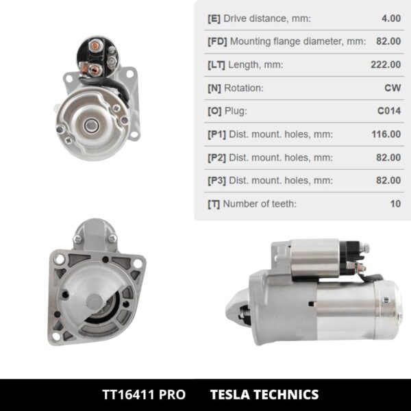 TT16411 PRO, Motor de arranque, 12V, 1.7KW
