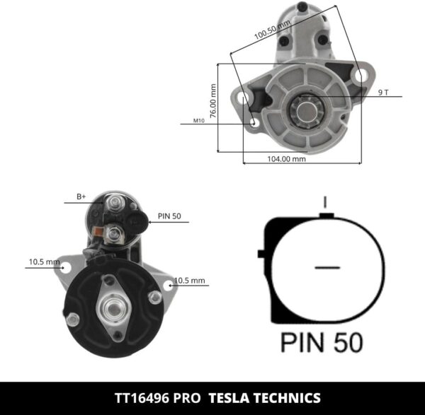 TT1649620PRO_3.jpg TT16496 PRO, Motor de arranque, 12V, 2.2KW