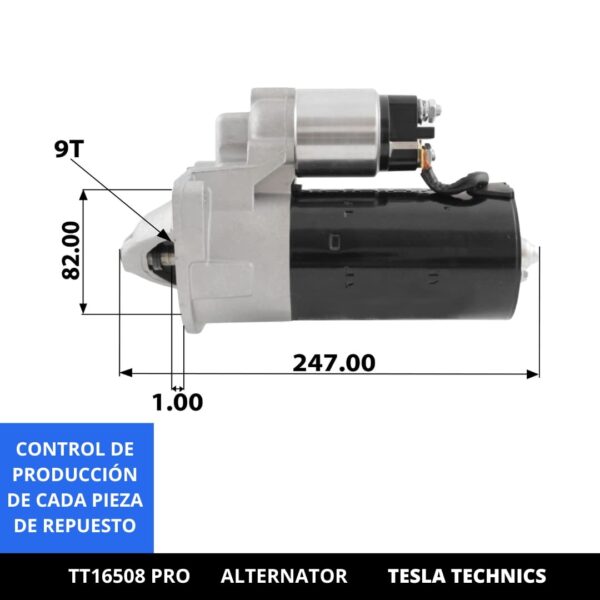 TT16508 PRO, Motor de arranque, 12V, 2.5KW