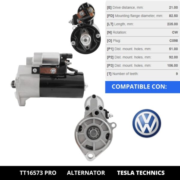 TT1657320PRO_4.jpg TT16573 PRO, Motor de arranque, 12V, 2KW