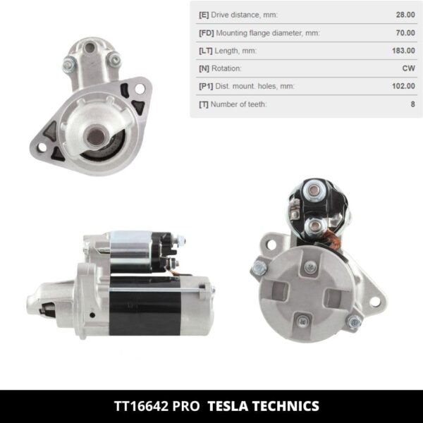 TT16642 PRO, Motor de arranque, 12V, 1KW