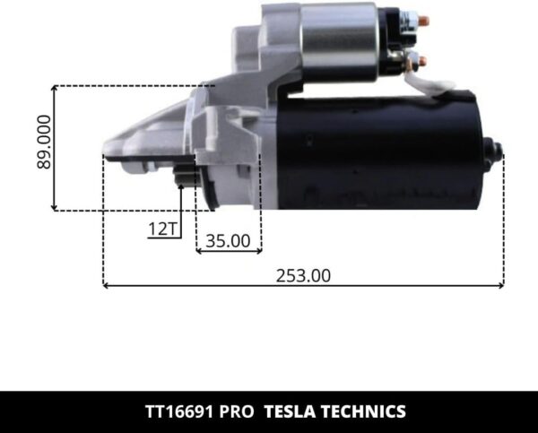 TT1669120PRO_2.jpg TT16691 PRO, Motor de arranque, 12V, 1.7KW