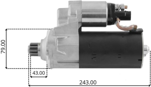 TT16719 PRO, Motor de arranque, 12V, 1.7KW