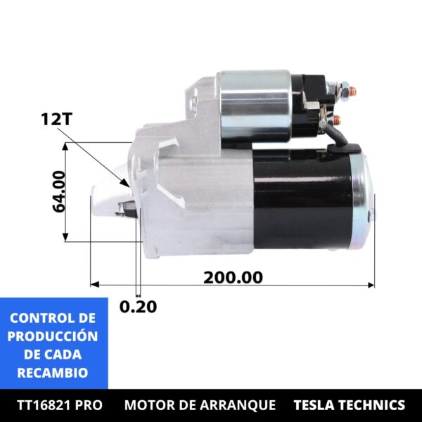 TT1682120PRO_2.jpg TT16821 PRO, Motor de arranque, 12V, 1.4KW