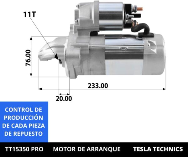TT15350 PRO, Motor de arranque, 12V, 2KW