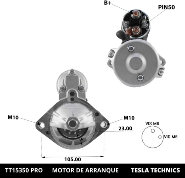 TT15350 PRO, Motor de arranque, 12V, 2KW