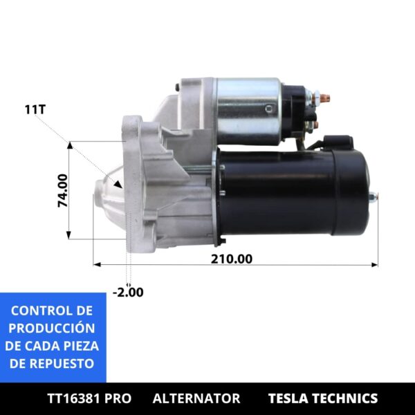 TT16381 PRO, Motor de arranque, 12V, 1.2KW