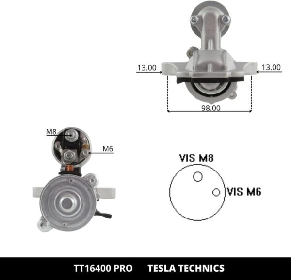 TT16400 PRO, Motor de arranque, 12V, 1.2KW